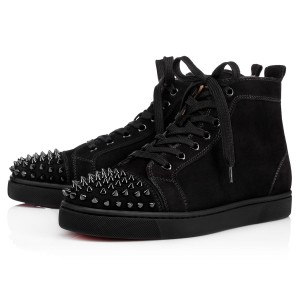 Altos Christian Louboutin Lou Spikes Negros Negros | AGZ-097658