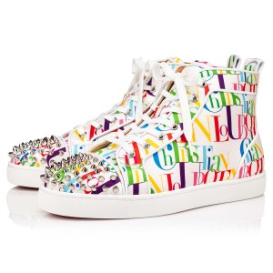 Altos Christian Louboutin Lou Spikes Orlato White-multi / Bianco | VEN-152947
