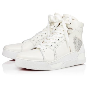 Altos Christian Louboutin Loubikick Strass Blancos | TNP-198705
