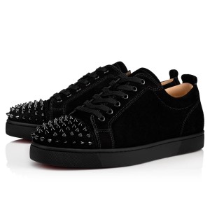 Bajos Christian Louboutin Louis Junior Spikes Negros Negros | FGL-183754