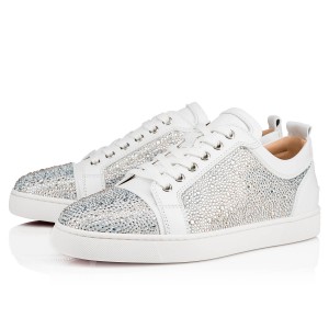 Bajos Christian Louboutin Louis Junior Strass Version Bianco | MWY-320157