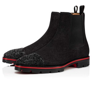 Botas Christian Louboutin Melon Strass Negros | SFL-782569