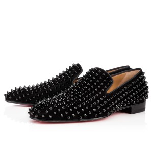 Mocasines Christian Louboutin Dandelion Spikes Negros Negros | NHP-467810