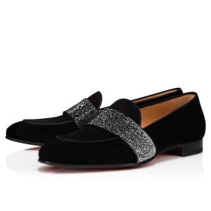 Mocasines Christian Louboutin Nit Night Strass Negros | JOR-071569