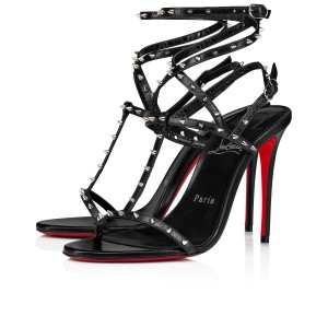 Sandalias Christian Louboutin Bombina Spikes 100 mm Negros Negros | GIT-506237
