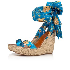 Sandalias Christian Louboutin Monica Du Désert 110 mm Multi / Lin Multi / Naturel | ZOW-198537