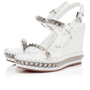 Sandalias Christian Louboutin Pyraclou 110 mm Bianco / Lin Bianco | TOI-430218