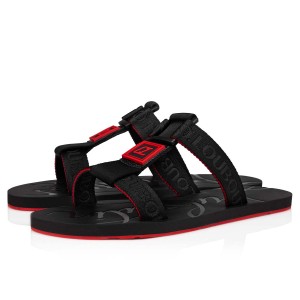 Sandalias Christian Louboutin Surf Alpargata Negros | KAE-457610