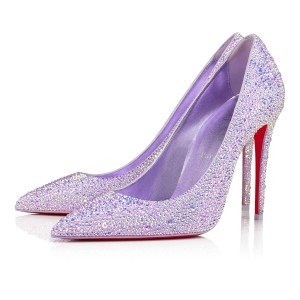 Tacones Christian Louboutin Kate Strass 100 mm Lilac Smoke / Cry Tran / Lin Lil S | XQO-361045