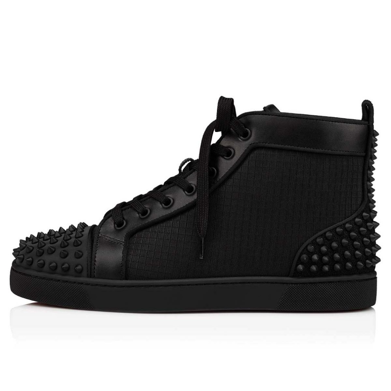 Altos Christian Louboutin Lou Spikes 2 Negros Negros | JSU-672983