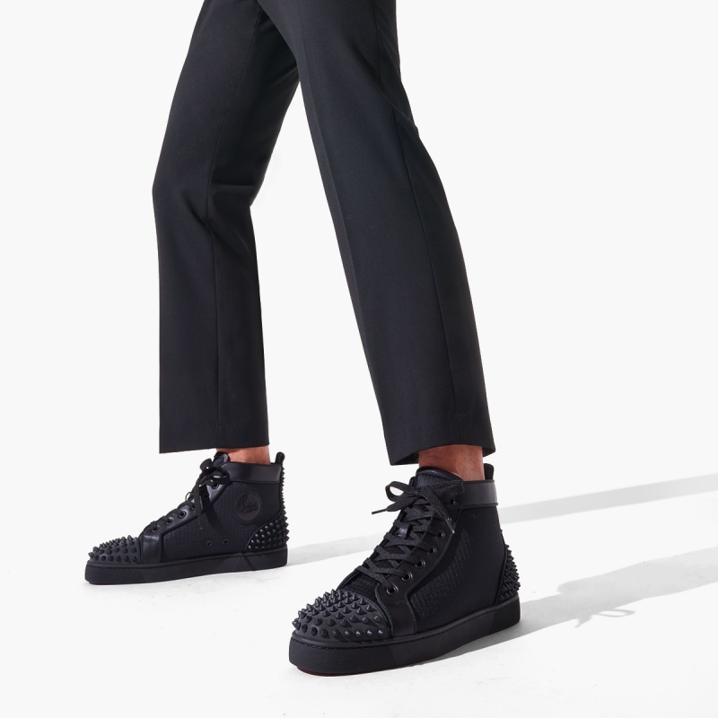 Altos Christian Louboutin Lou Spikes 2 Negros Negros | JSU-672983