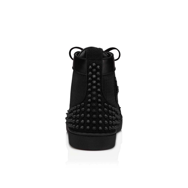 Altos Christian Louboutin Lou Spikes 2 Negros Negros | JSU-672983