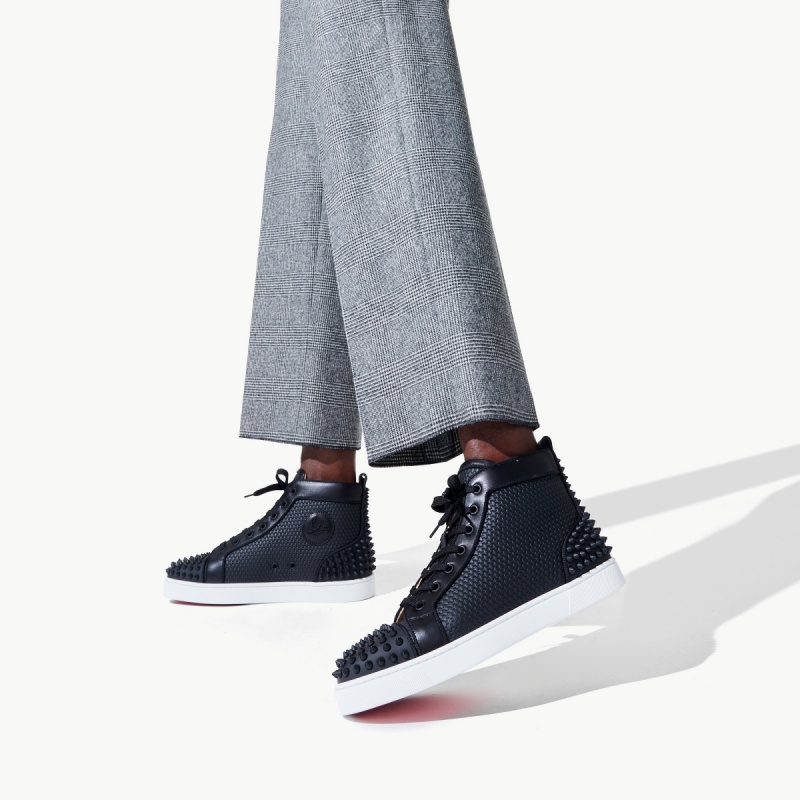 Altos Christian Louboutin Lou Spikes 2 Negros Negros | PDU-539410