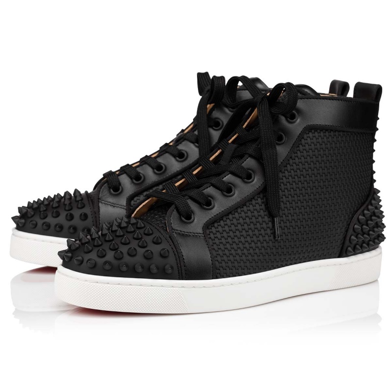 Altos Christian Louboutin Lou Spikes 2 Negros Negros | PDU-539410