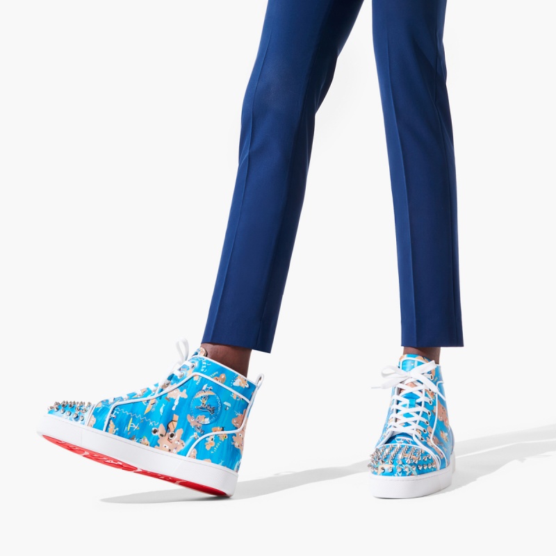 Altos Christian Louboutin Lou Spikes Multi / Bianco | FJU-547903
