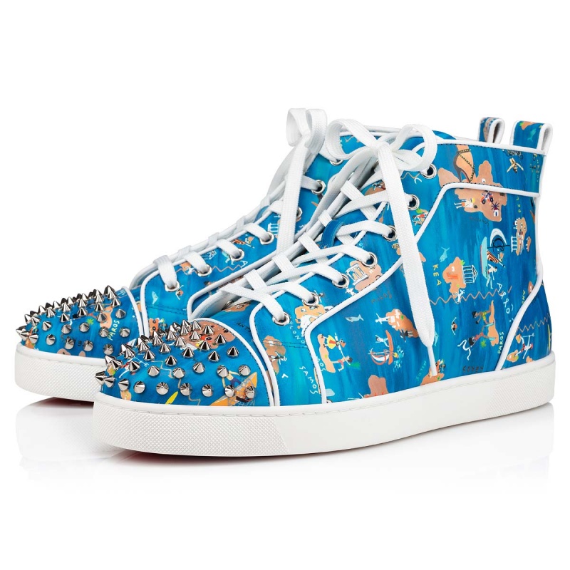 Altos Christian Louboutin Lou Spikes Multi / Bianco | FJU-547903