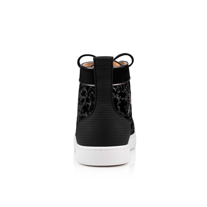 Altos Christian Louboutin Lou Spikes Negros | SUZ-371520