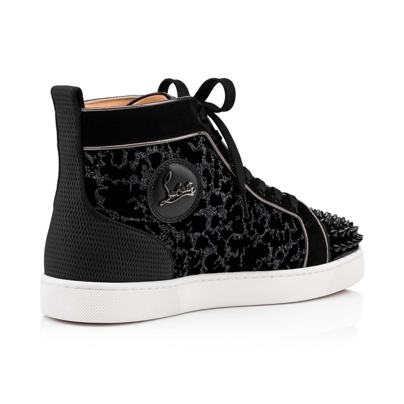 Altos Christian Louboutin Lou Spikes Negros | SUZ-371520