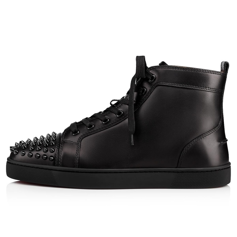 Altos Christian Louboutin Lou Spikes Negros Negros | IBQ-460172