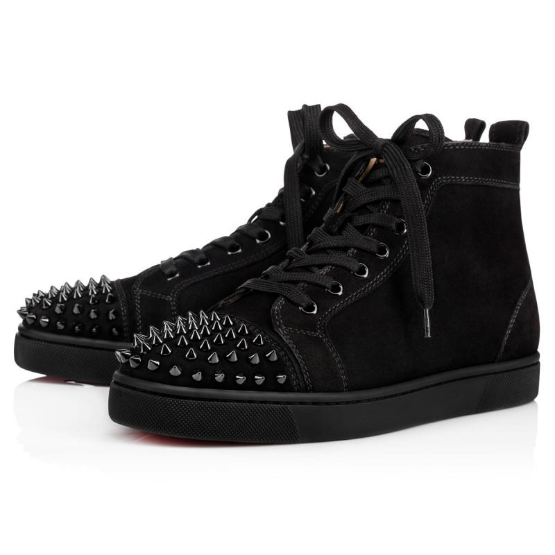 Altos Christian Louboutin Lou Spikes Negros Negros | AGZ-097658