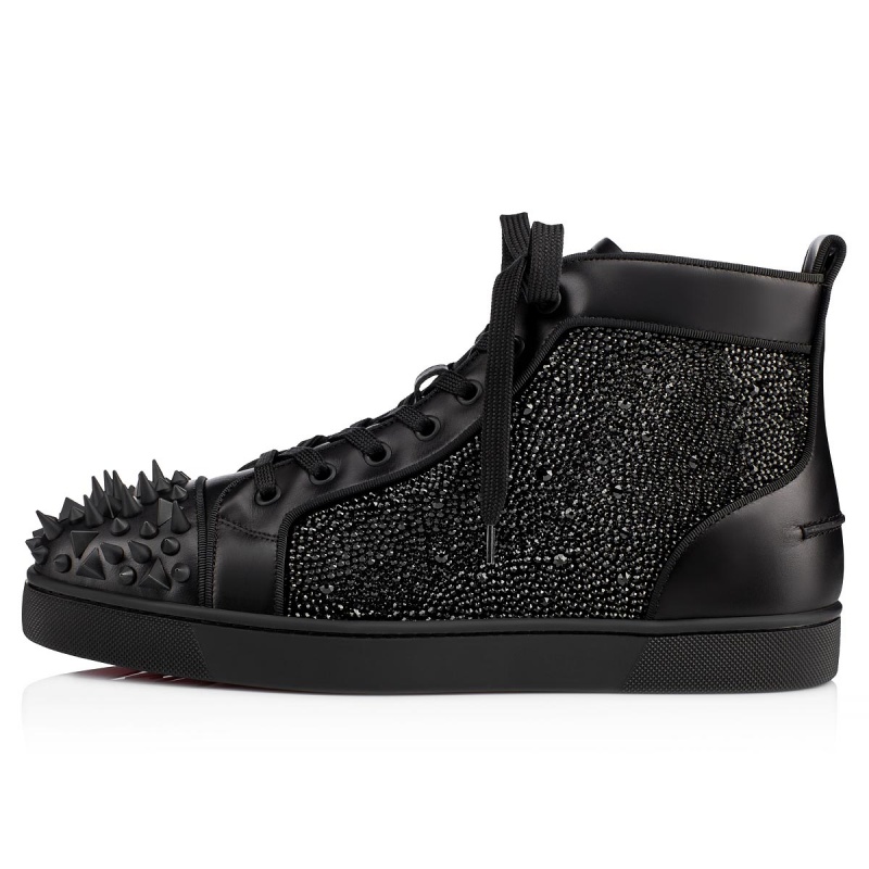 Altos Christian Louboutin No Limit 018 Planos Negros Dorados | ZKB-184705