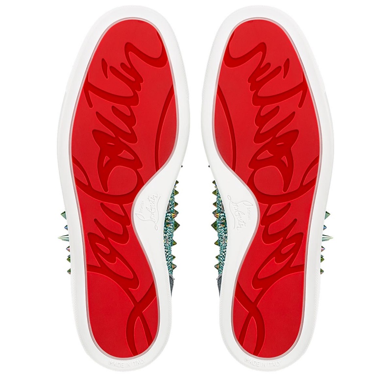 Bajos Christian Louboutin Louis Junior Pik Pik Strass Planos Version Versi Coloured | PNE-517326