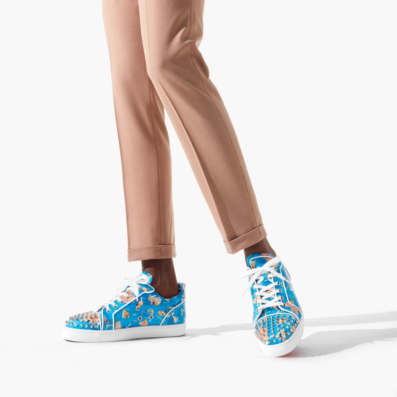 Bajos Christian Louboutin Louis Junior Spikes Multi / Bianco | SWX-873460