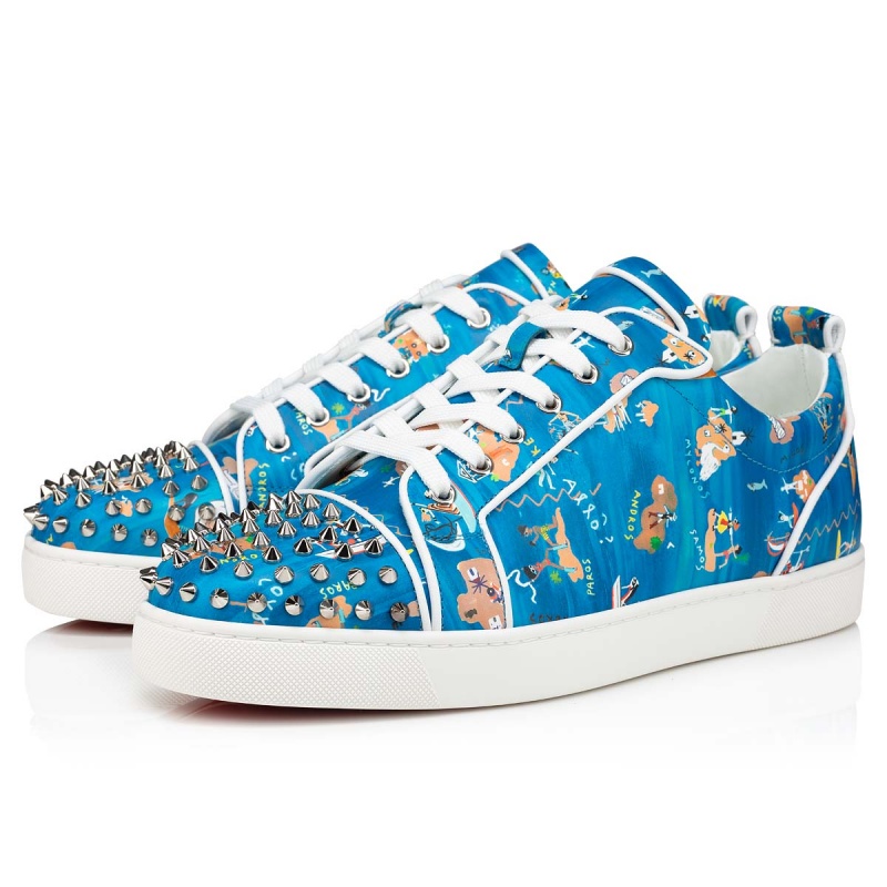 Bajos Christian Louboutin Louis Junior Spikes Multi / Bianco | SWX-873460