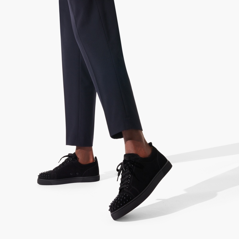Bajos Christian Louboutin Louis Junior Spikes Negros Negros | FGL-183754