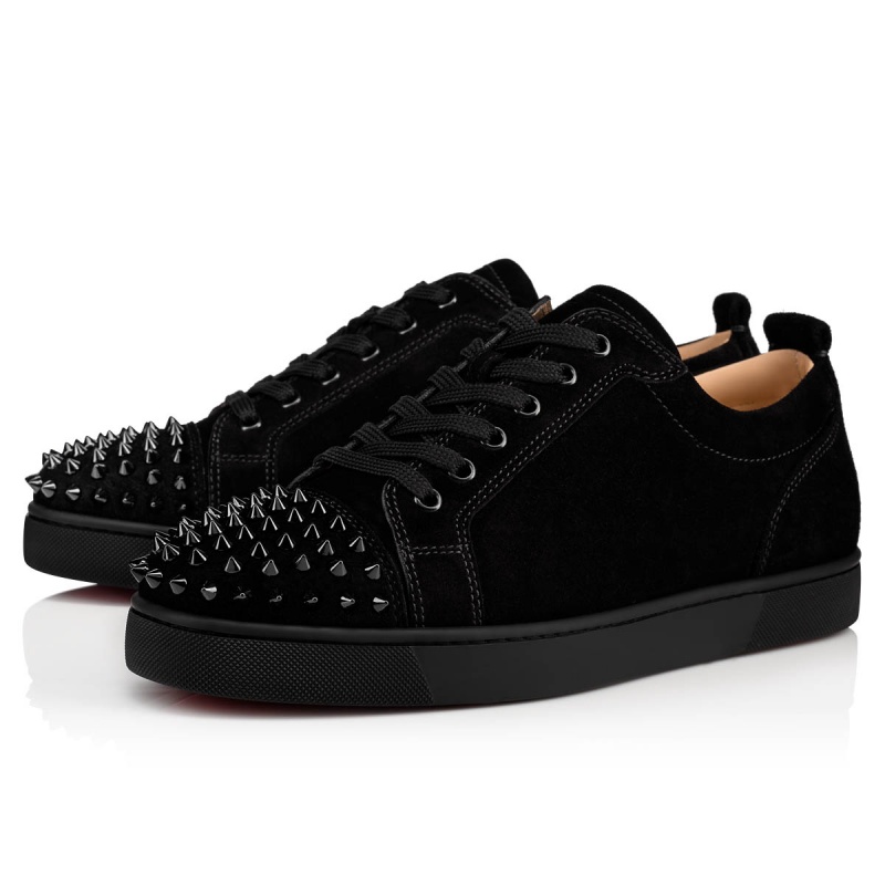 Bajos Christian Louboutin Louis Junior Spikes Negros Negros | FGL-183754