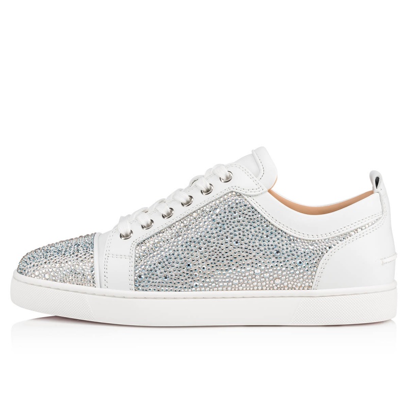 Bajos Christian Louboutin Louis Junior Strass Version Bianco | MWY-320157