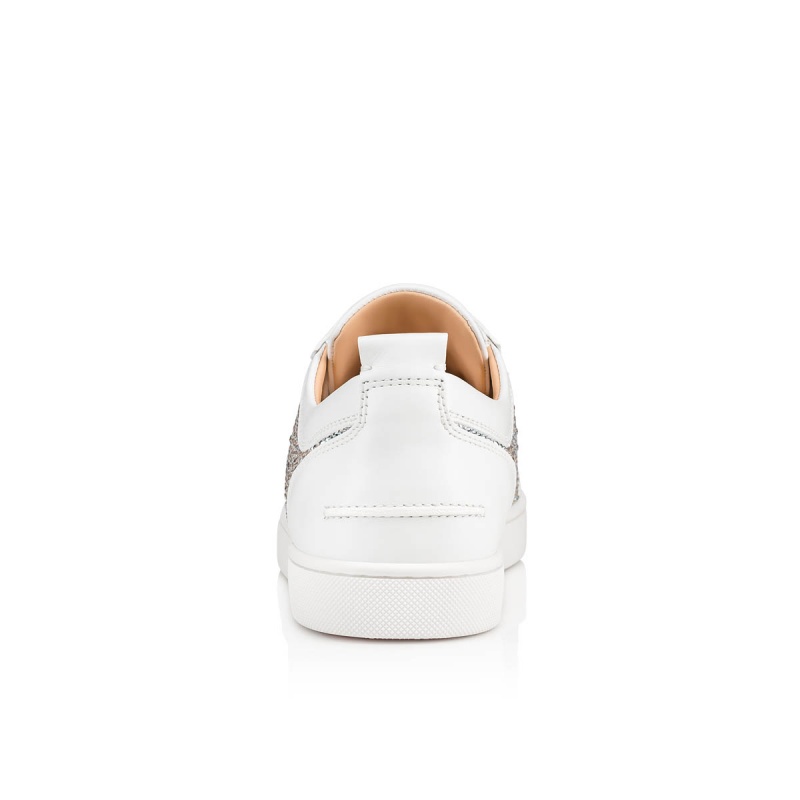 Bajos Christian Louboutin Louis Junior Strass Version Bianco | MWY-320157