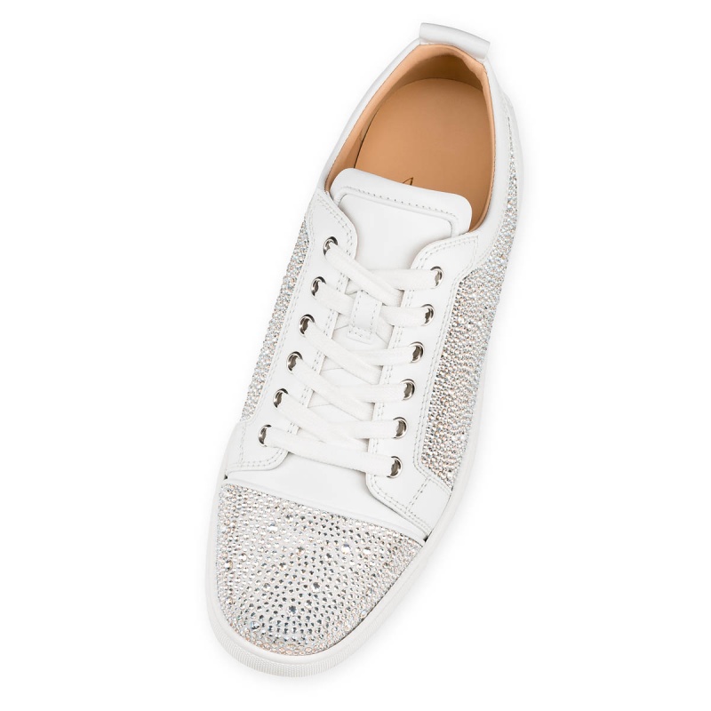 Bajos Christian Louboutin Louis Junior Strass Version Bianco | MWY-320157