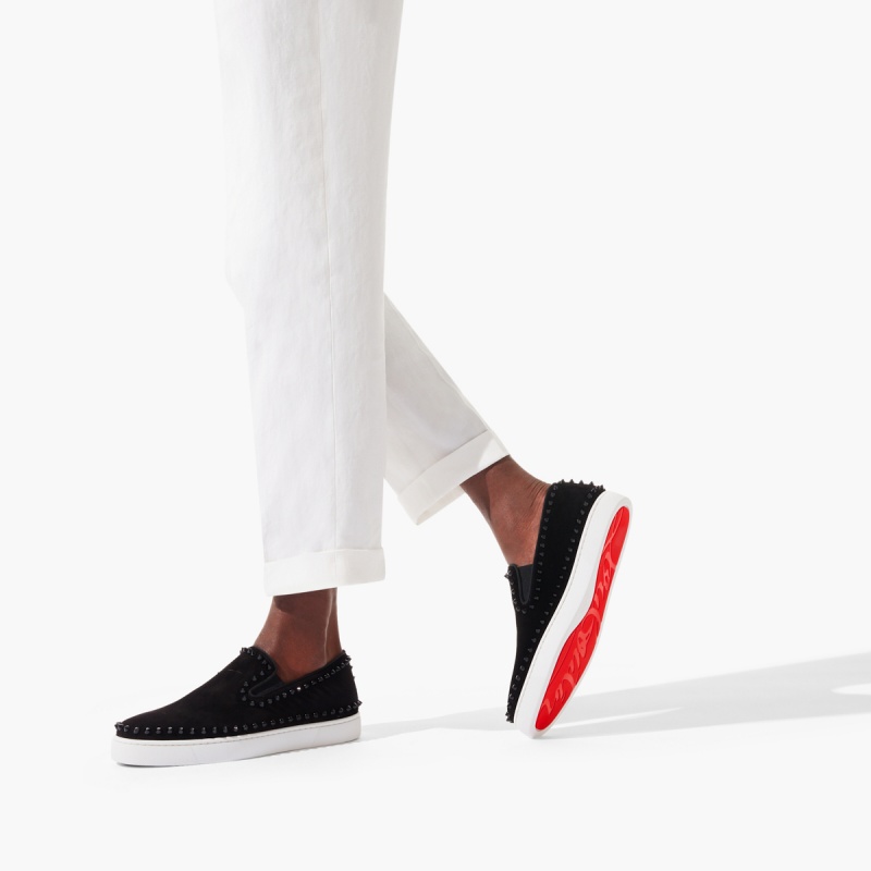 Bajos Christian Louboutin Pik Barco Negros Negros | TIS-315269