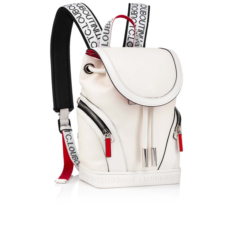 Bolsas Christian Louboutin Explorafunk S Small Backpack Snow / Snow-black | LMP-402367