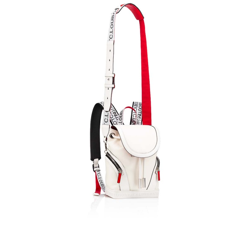Bolsas Christian Louboutin Explorafunk S Small Backpack Snow / Snow-black | LMP-402367