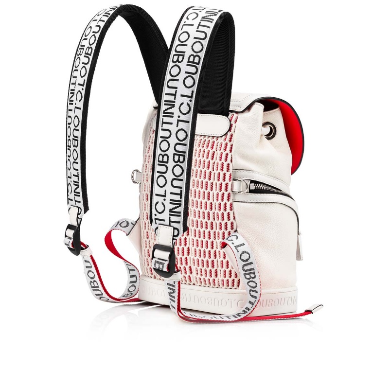 Bolsas Christian Louboutin Explorafunk S Small Backpack Snow / Snow-black | LMP-402367