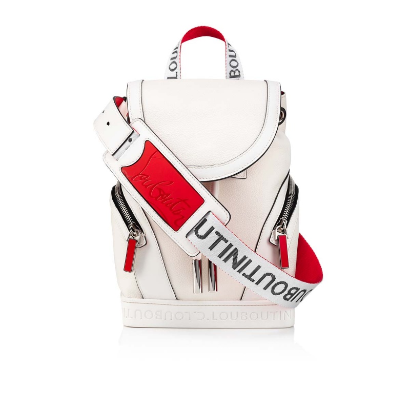Bolsas Christian Louboutin Explorafunk S Small Backpack Snow / Snow-black | LMP-402367