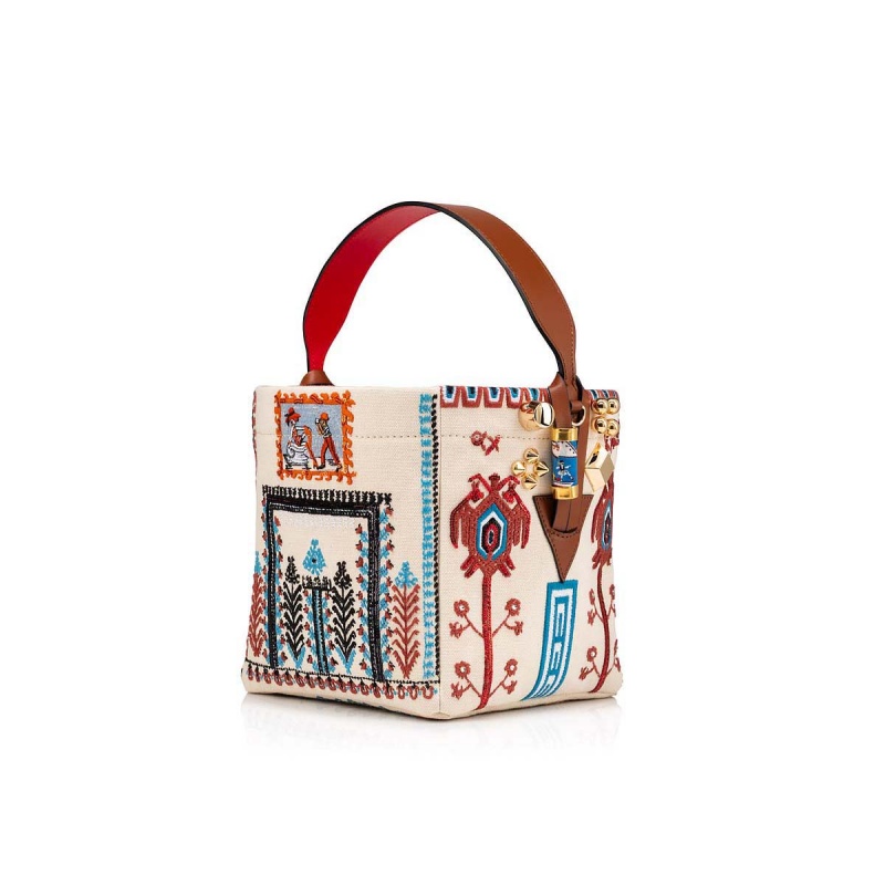 Bolsas Christian Louboutin Greekaba Mini Multi / Biscotto | EFC-384510