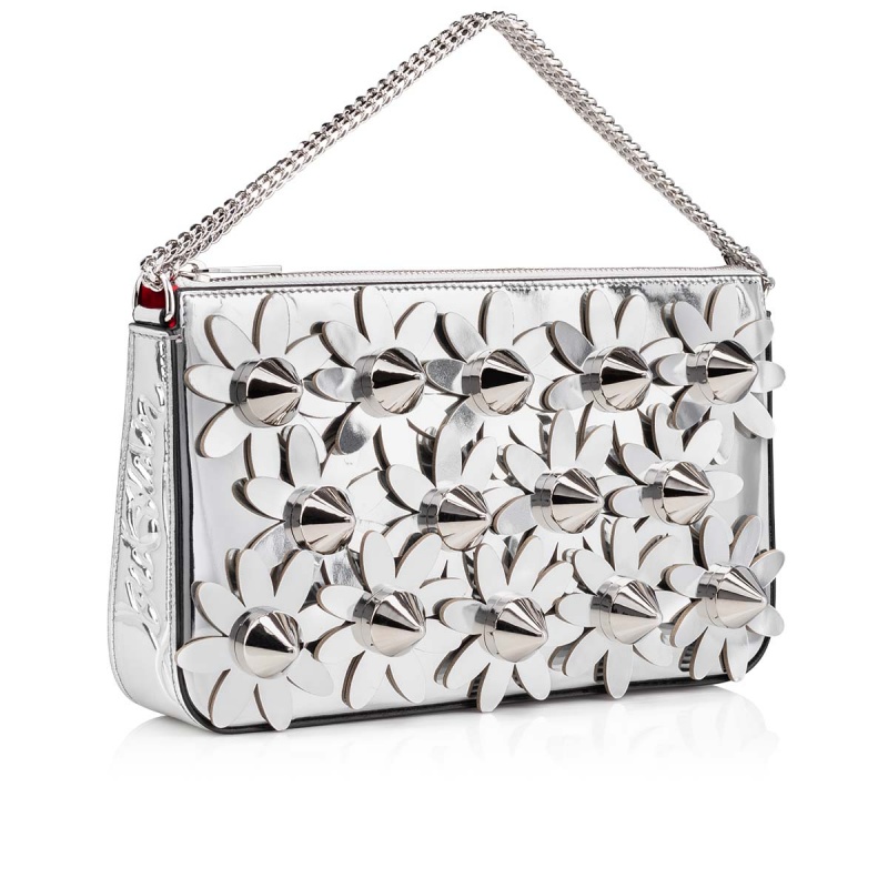 Bolsas Christian Louboutin Loubila Plateados Plateados Plateados | VZR-426897