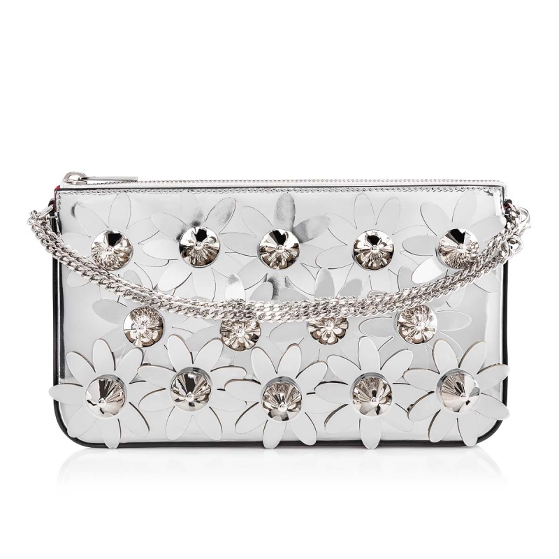 Bolsas Christian Louboutin Loubila Plateados Plateados Plateados | VZR-426897