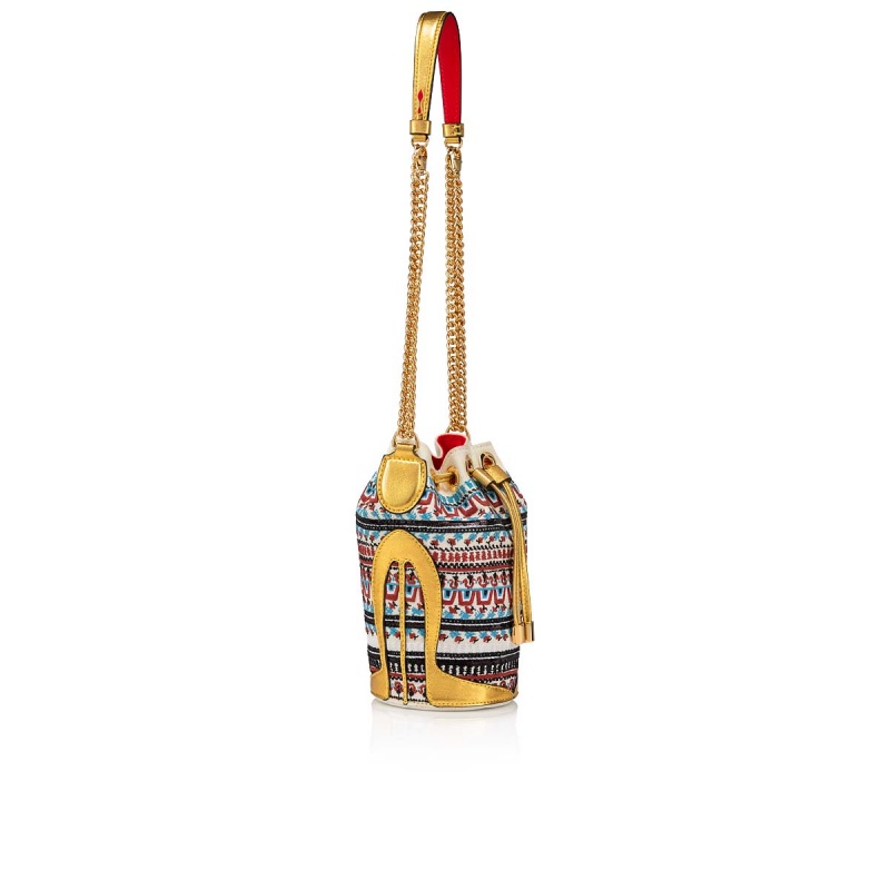 Bolsas Christian Louboutin Loubiphore Dorados | LXH-780461