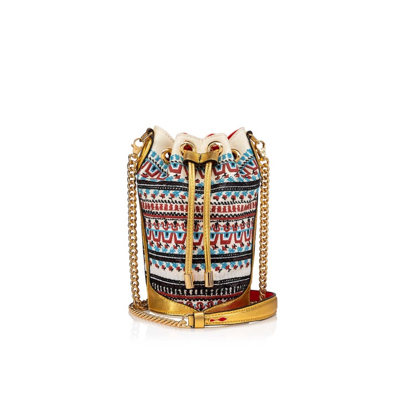 Bolsas Christian Louboutin Loubiphore Dorados | LXH-780461