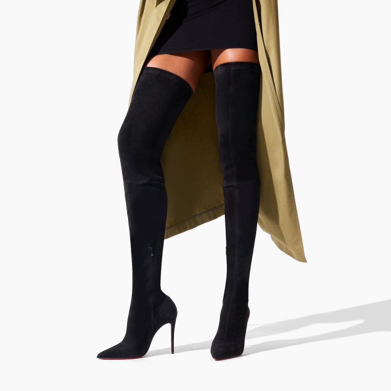 Botas Altas Christian Louboutin Kate Botta 100 mm Negros | WJV-642397