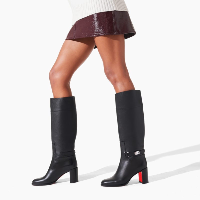 Botas Altas Christian Louboutin Lock Botta 70 mm Negros Negros | ZAW-236057