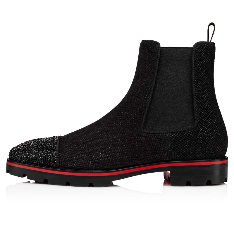 Botas Christian Louboutin Melon Strass Negros | SFL-782569