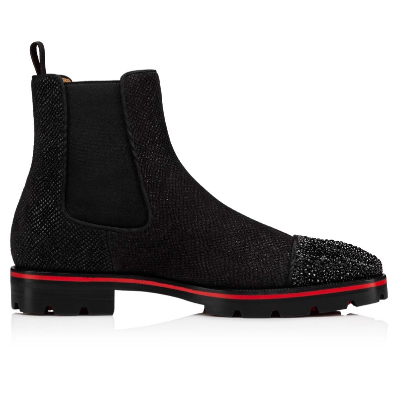 Botas Christian Louboutin Melon Strass Negros | SFL-782569