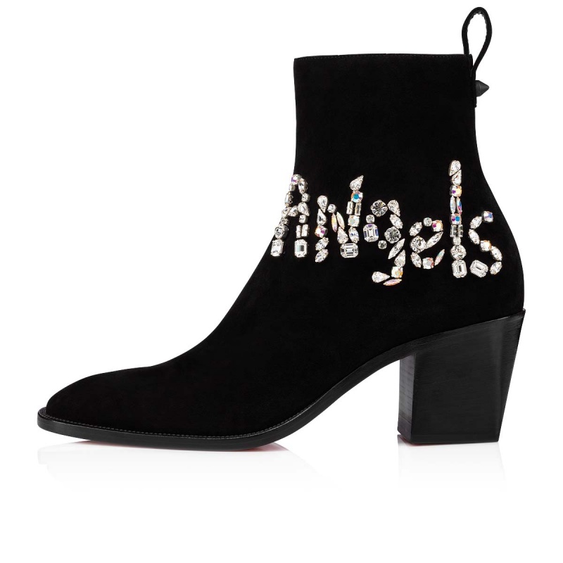 Botines Christian Louboutin C Angels 70 mm Negros | YPW-162593