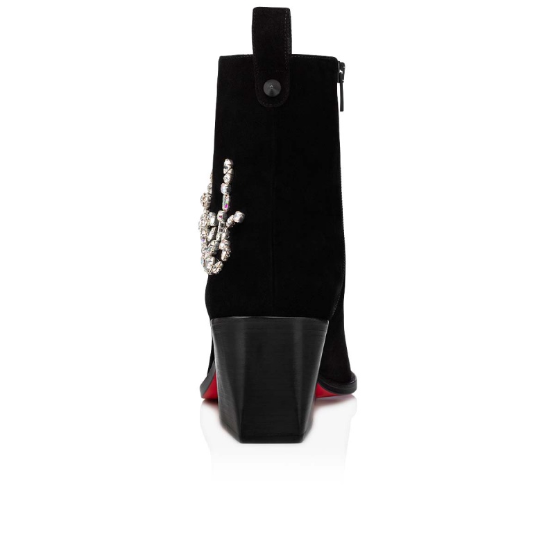 Botines Christian Louboutin C Angels 70 mm Negros | YPW-162593