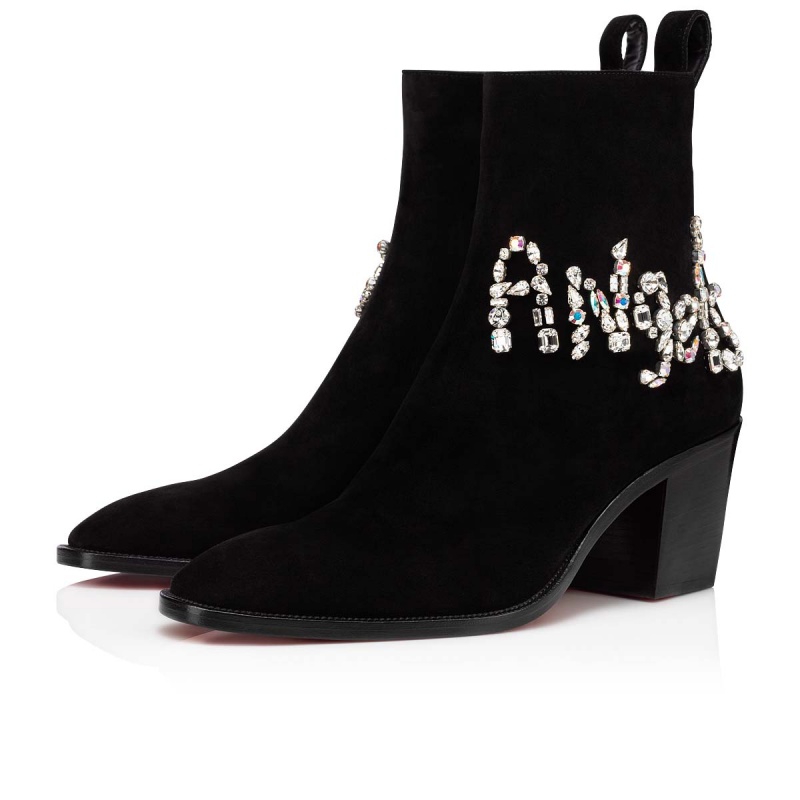 Botines Christian Louboutin C Angels 70 mm Negros | YPW-162593